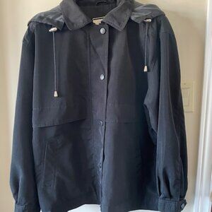 All Weather Woman  Black Light Spring Coat  Size 18  - Sequence
